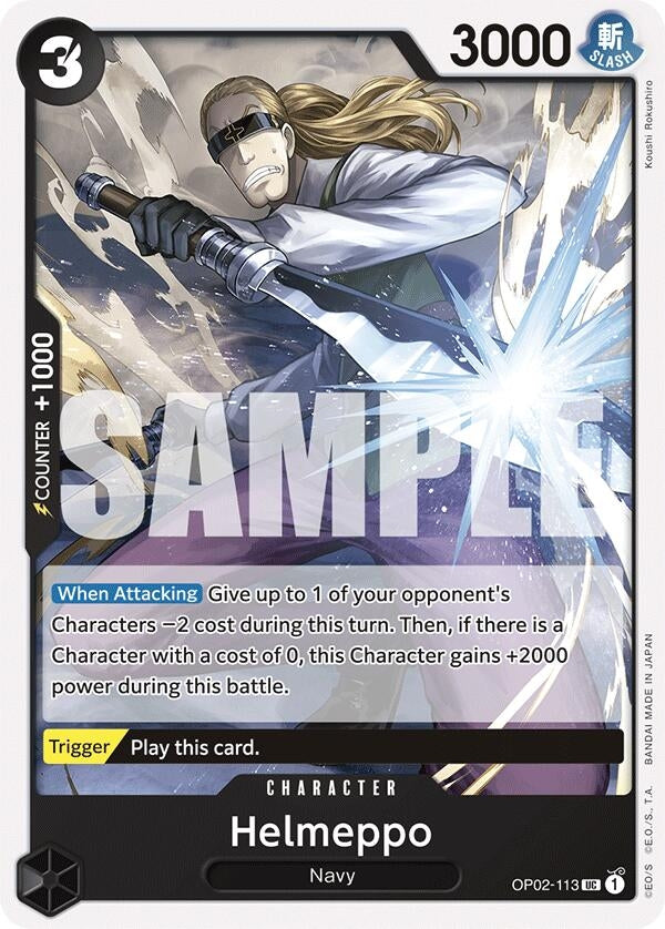Image for Helmeppo (OP02-113) (Starter Deck 19: BLACK Smoker) - One Piece Card Game