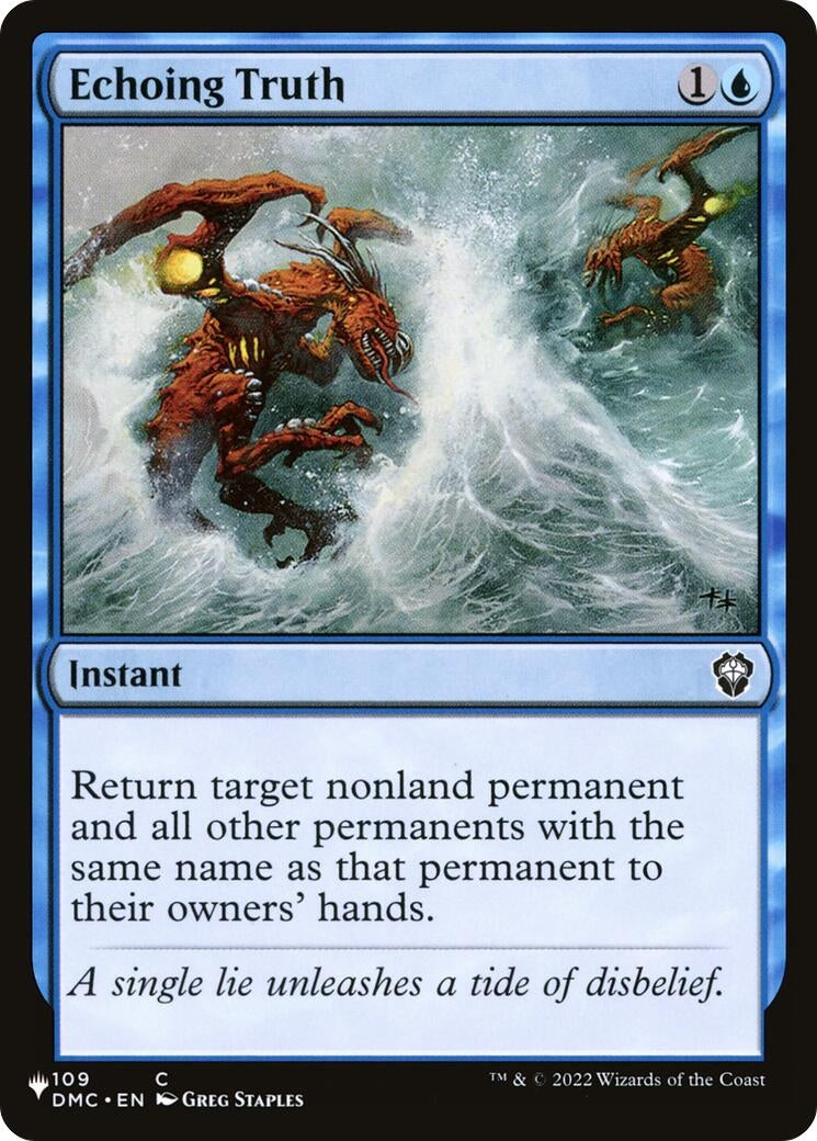 Image for Echoing Truth (109/048) (The List Reprints) - Magic: The Gathering