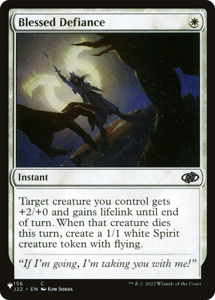Blessed Defiance (156/051) (The List Reprints)
