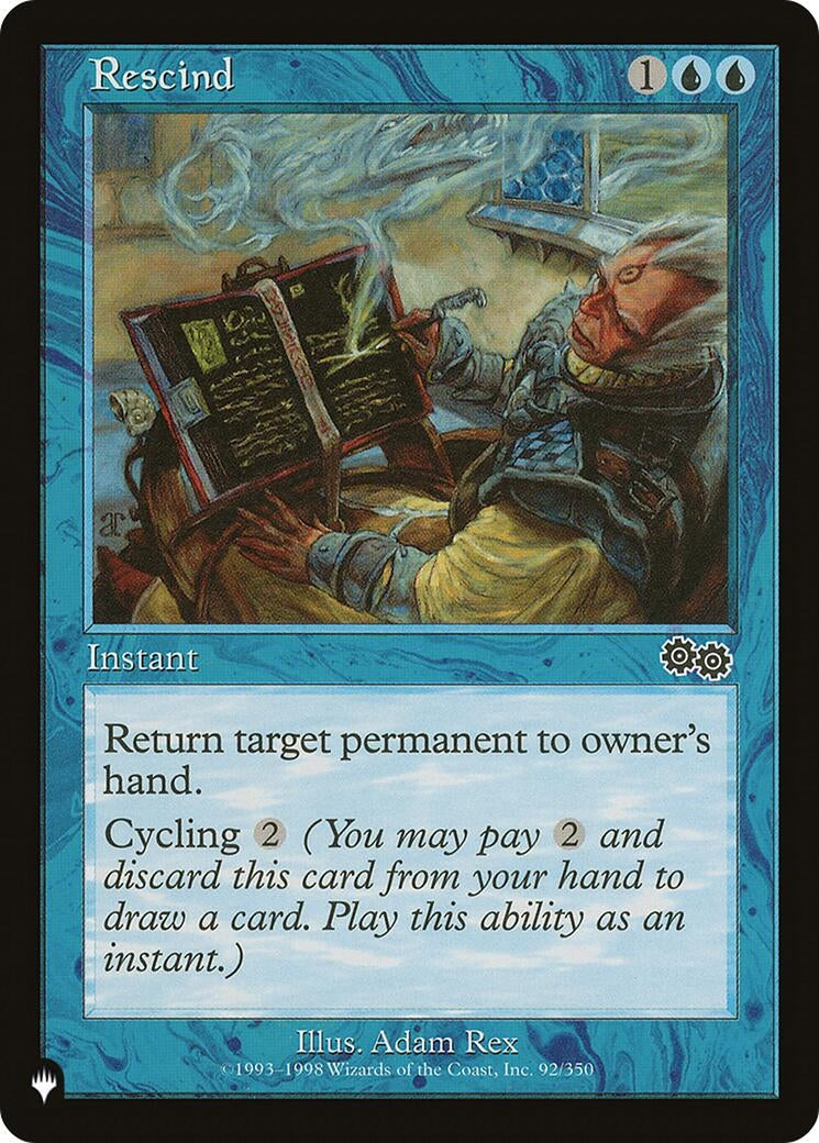 Rescind (92/350) (The List Reprints)