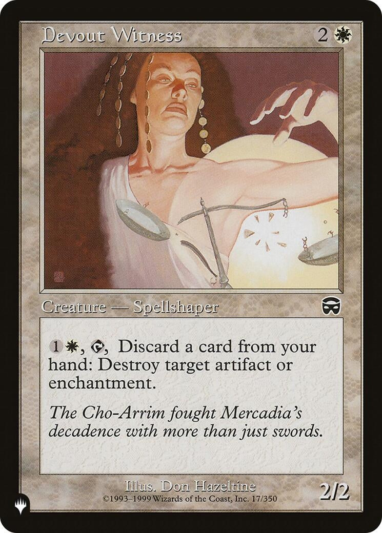 Devout Witness (17/350) (The List Reprints)