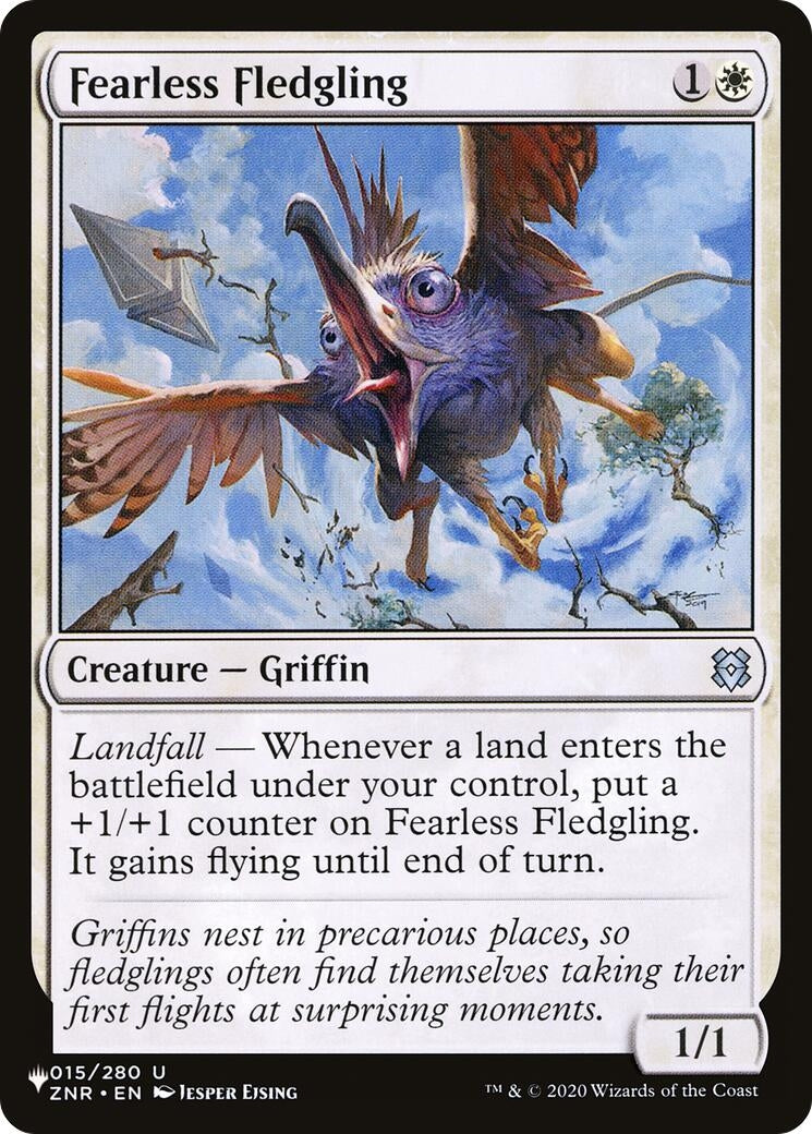 Image for Fearless Fledgling (015/280) (The List Reprints) - Magic: The Gathering