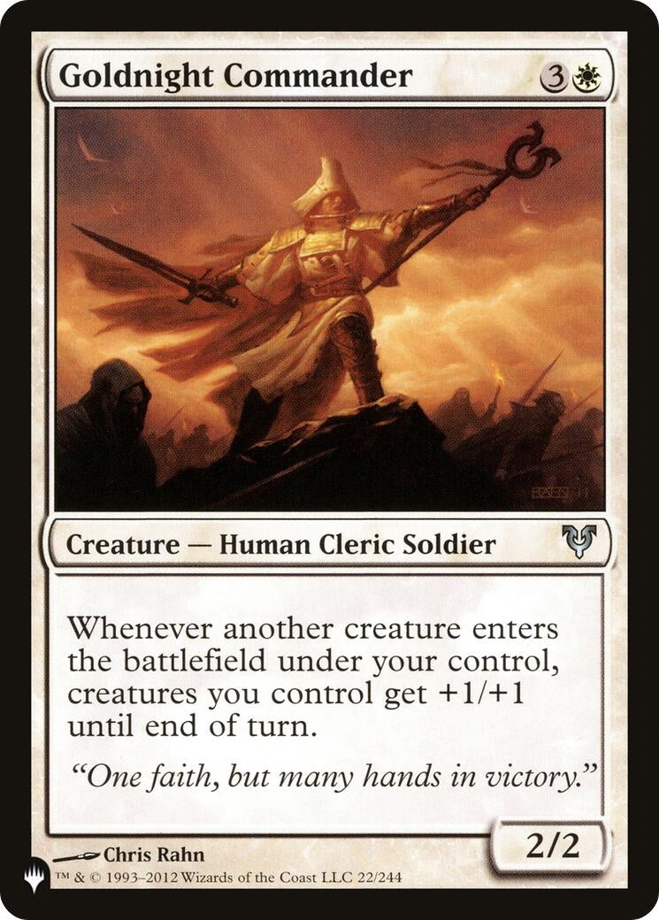 Goldnight Commander (22/244) (The List Reprints)