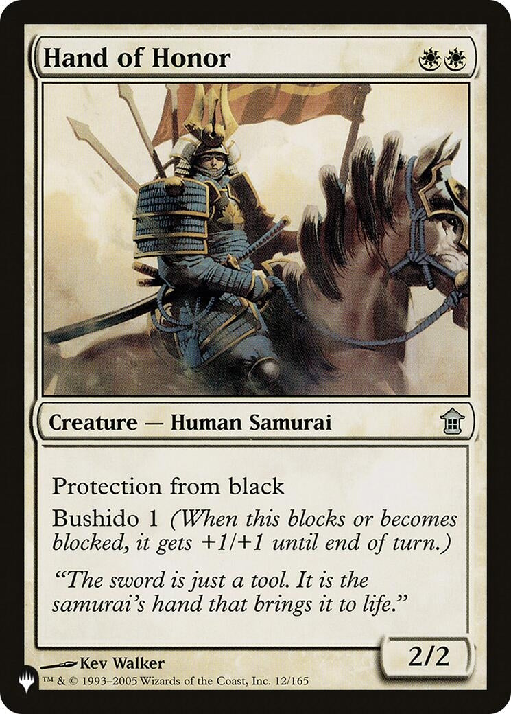 Hand of Honor (12/165) (The List Reprints)