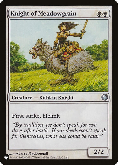 Knight of Meadowgrain (5) (The List Reprints)