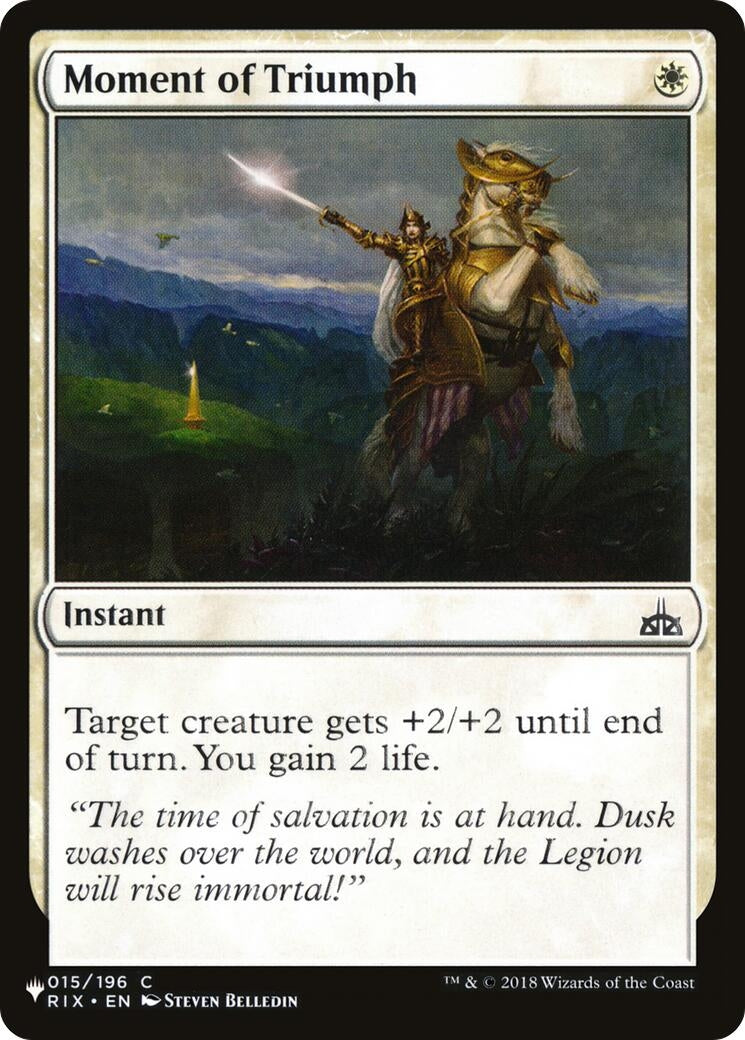 Moment of Triumph (015/196) (The List Reprints)