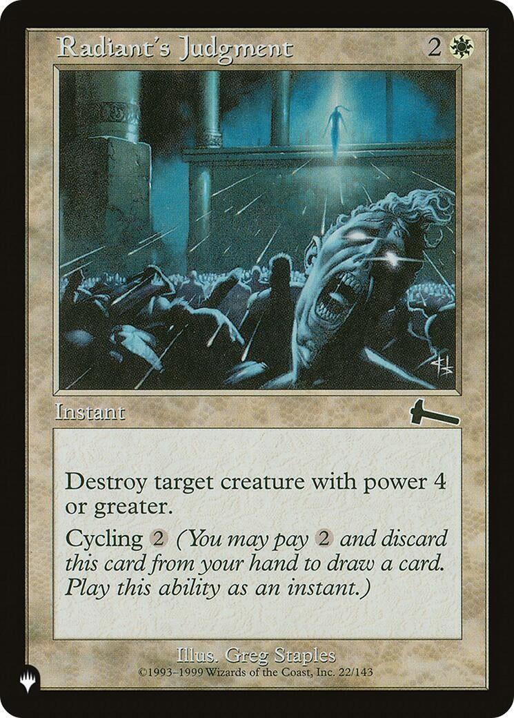 Radiant's Judgment (22/143) (The List Reprints)