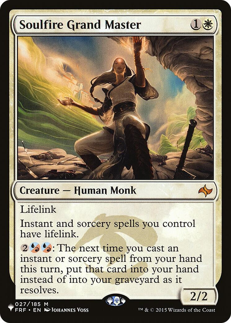 Image for Soulfire Grand Master (027/185) (The List Reprints) - Magic: The Gathering