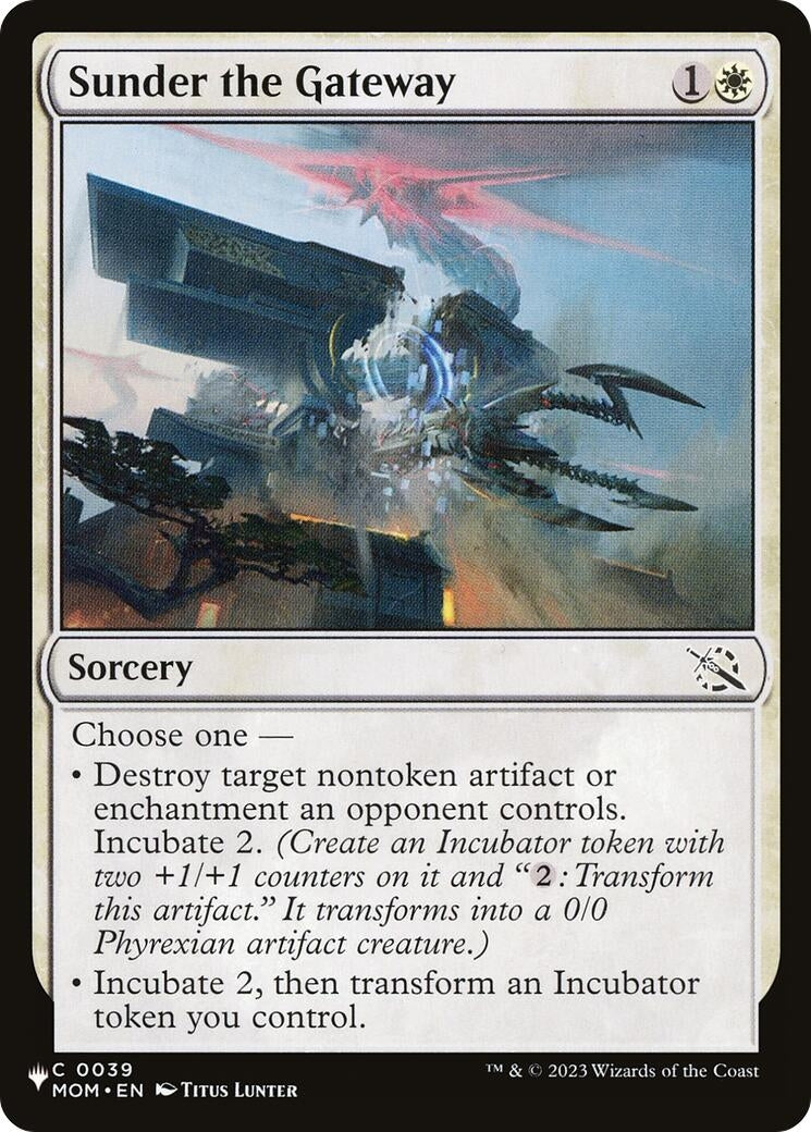 Image for Sunder the Gateway (0039) (The List Reprints) - Magic: The Gathering
