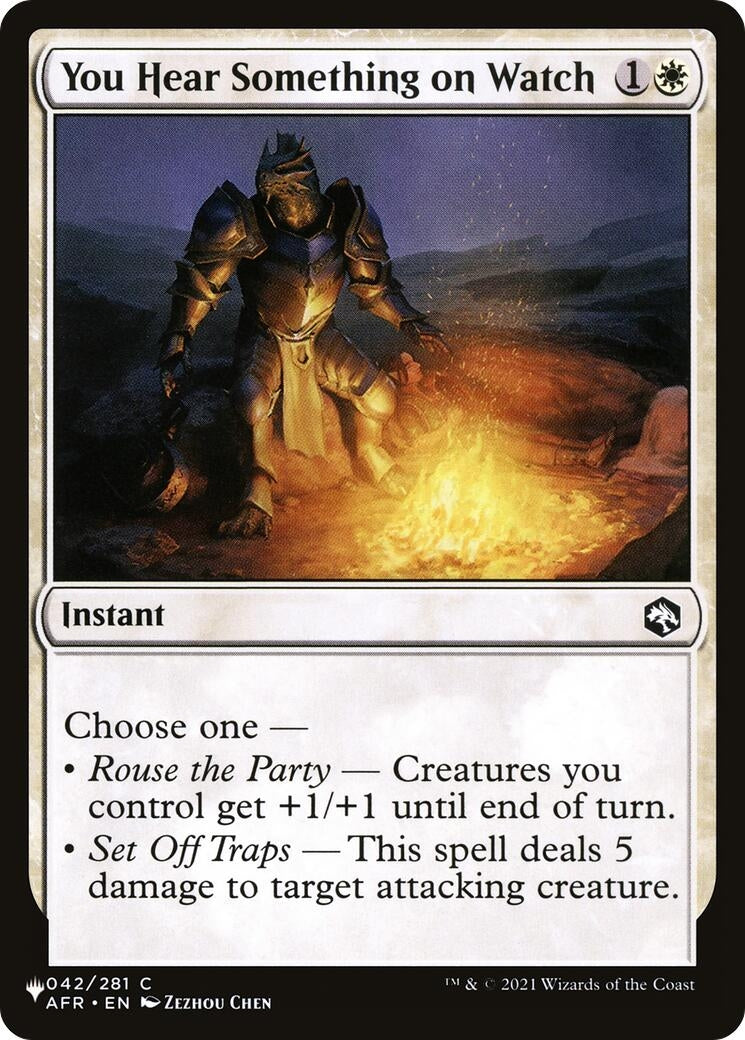 Image for You Hear Something on Watch (042/281) - Magic: The Gathering