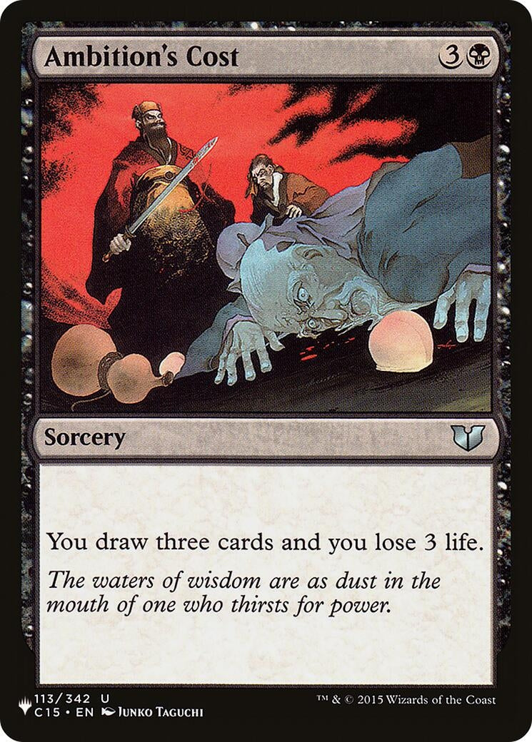 Ambition's Cost (113/342) (The List Reprints)