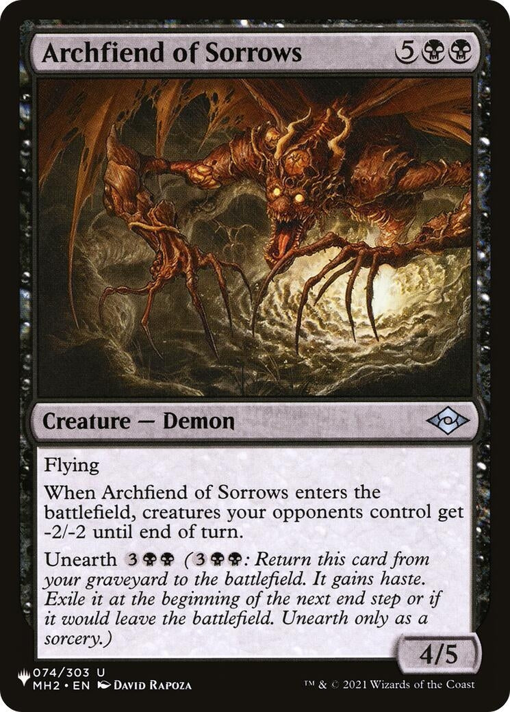 Archfiend of Sorrows (074/303) (The List Reprints)