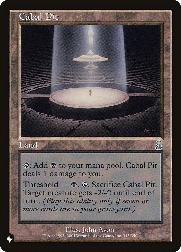 Cabal Pit (315/350) (The List Reprints)