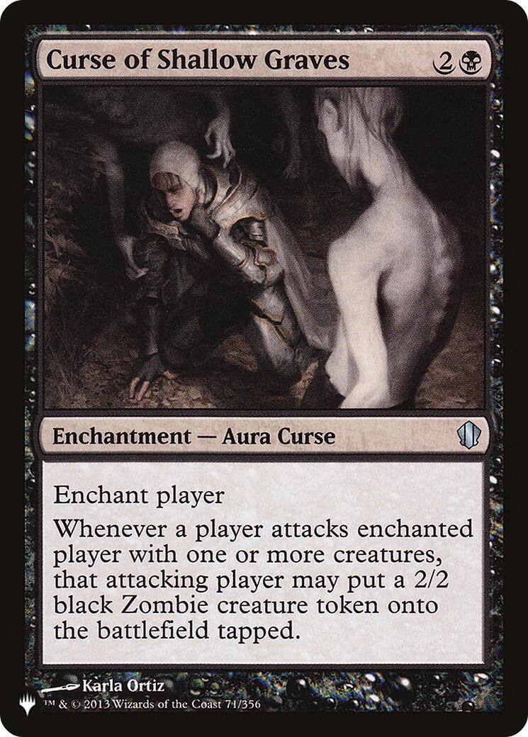 Curse of Shallow Graves (71/356) (The List Reprints)