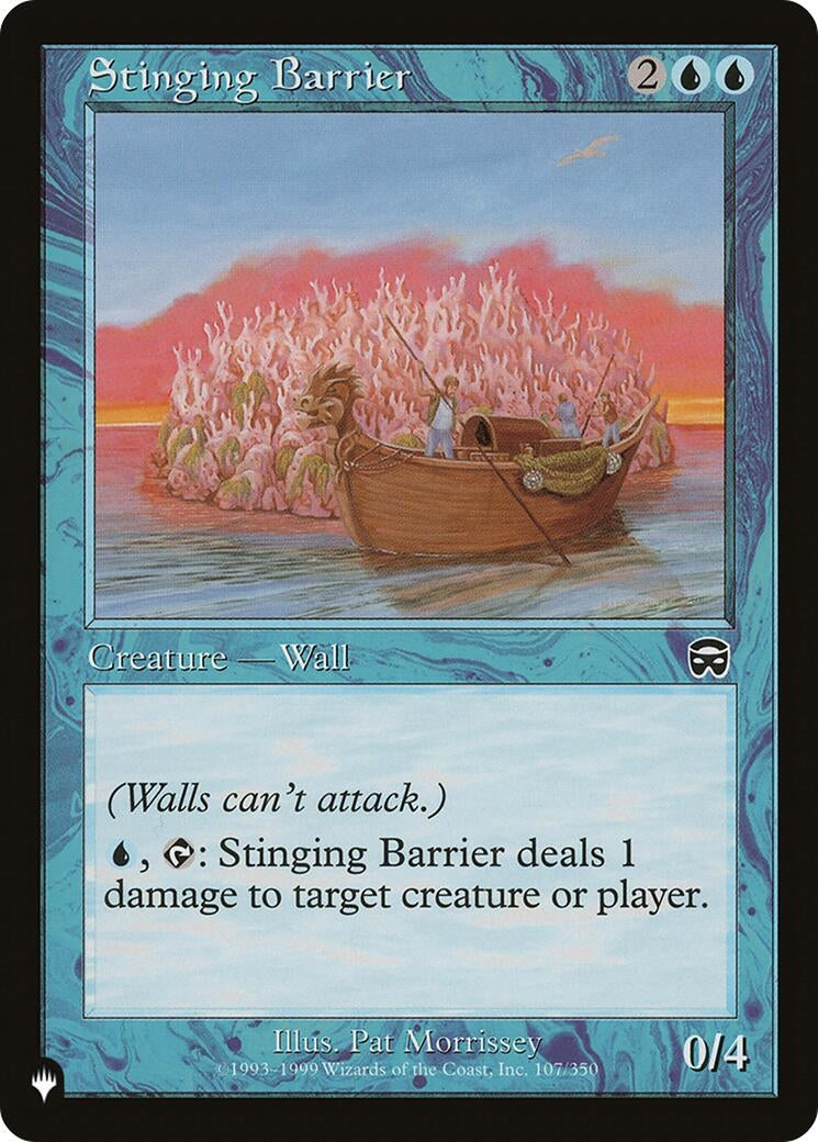 Image for Stinging Barrier (107/350) (The List Reprints) - Magic: The Gathering