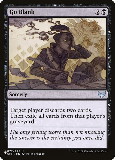 Go Blank (072/275) (The List Reprints)