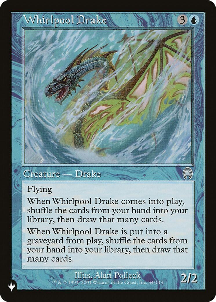 Image for Whirlpool Drake (34/143) (The List Reprints) - Magic: The Gathering
