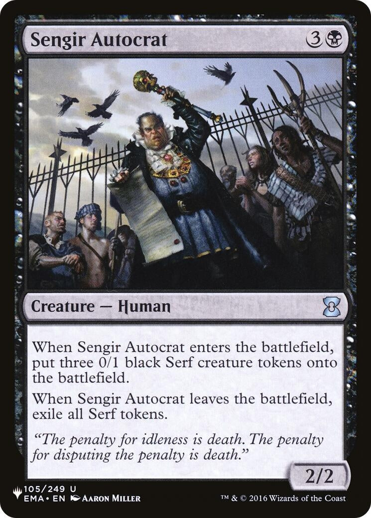 Image for Sengir Autocrat (105/249) (The List Reprints) - Magic: The Gathering