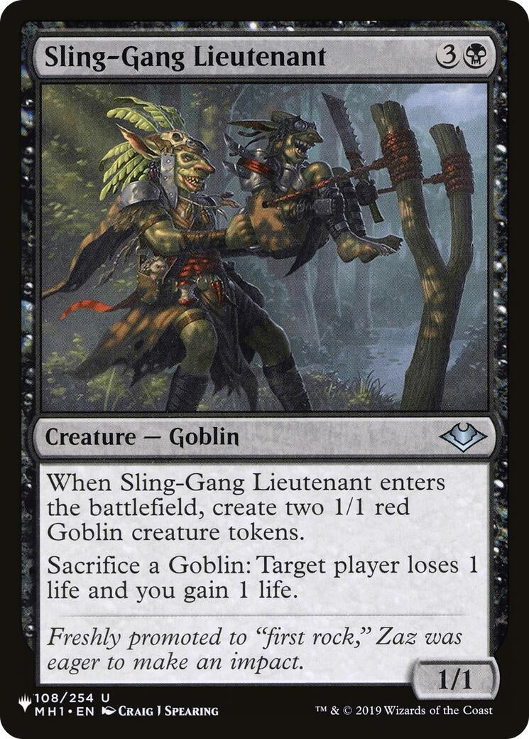 Image for Sling-Gang Lieutenant (108/254) (The List Reprints) - Magic: The Gathering