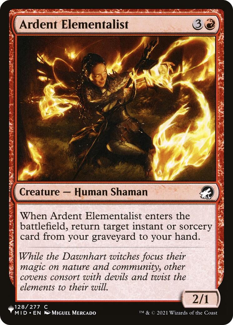 Ardent Elementalist (128/277) (The List Reprints)