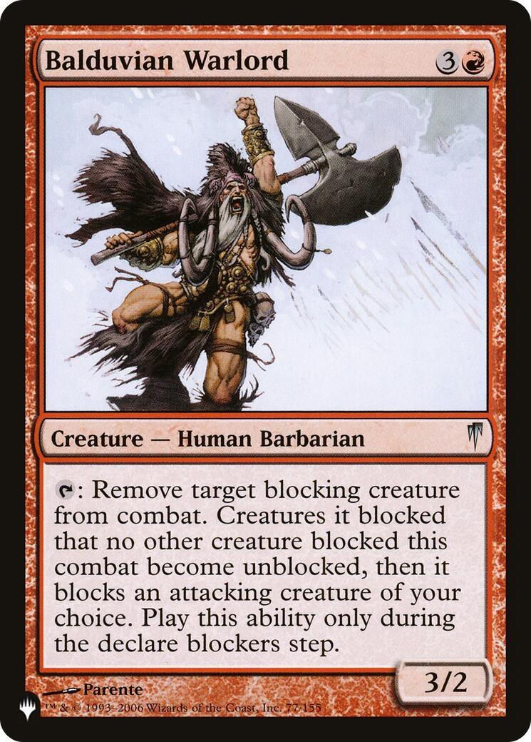 Balduvian Warlord (77/155) (The List Reprints)