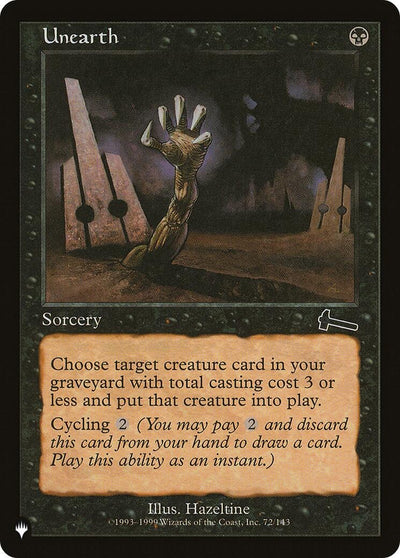 Unearth (72/143) (The List Reprints)