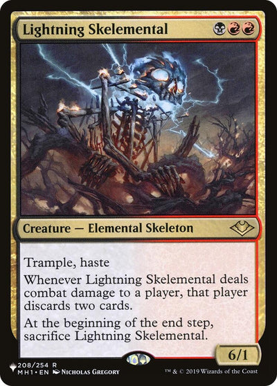 Lightning Skelemental (208/254) (The List Reprints)