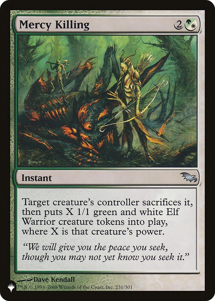 Mercy Killing (231/301) (The List Reprints)