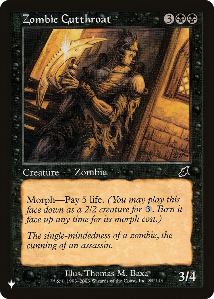 Image for Zombie Cutthroat (81/143) - Magic: The Gathering
