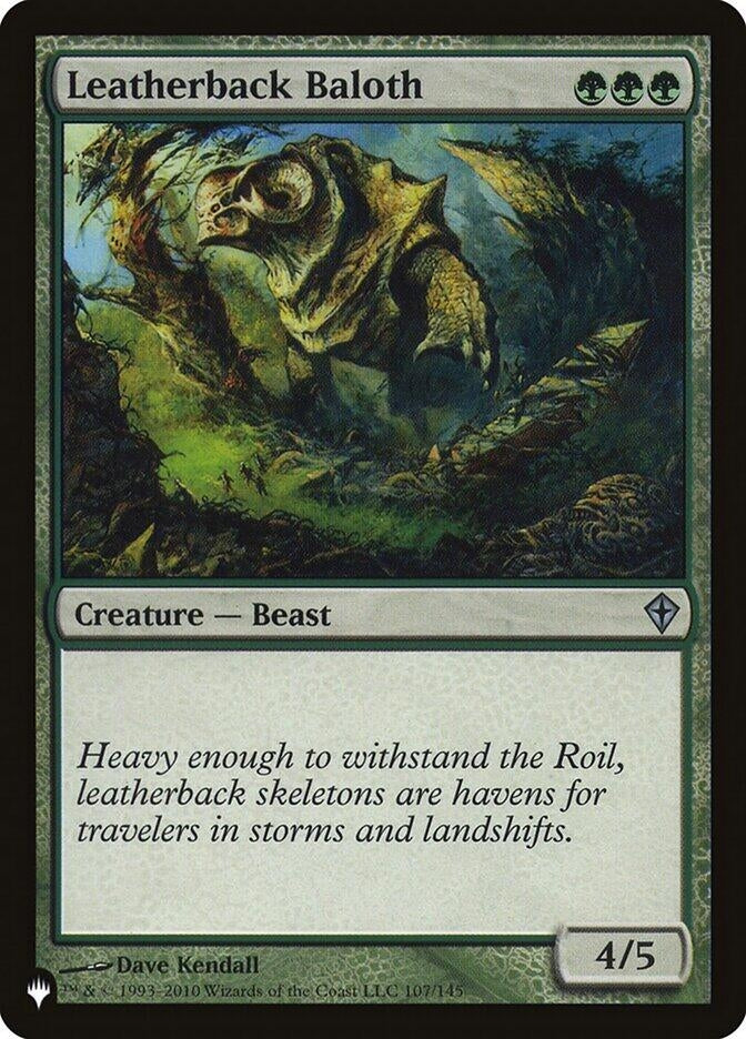 Image for Leatherback Baloth (107/145) (The List Reprints) - Magic: The Gathering