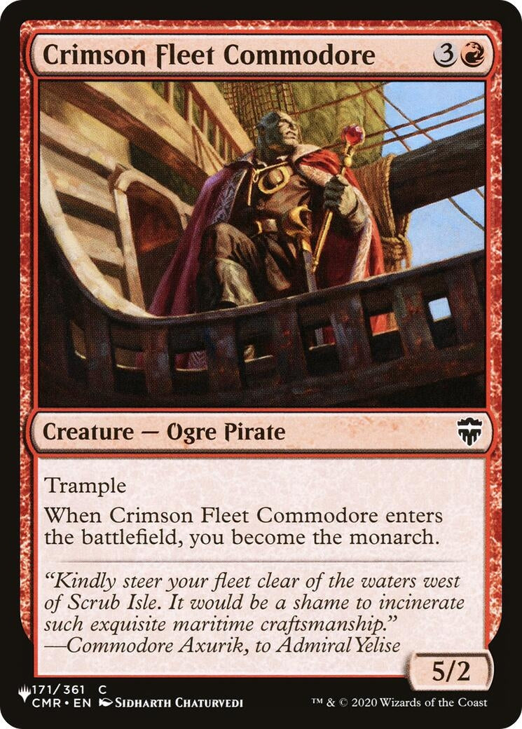 Crimson Fleet Commodore (171/361) (The List Reprints)