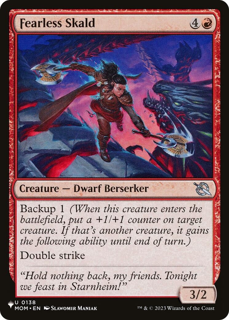 Image for Fearless Skald (0138) (The List Reprints) - Magic: The Gathering