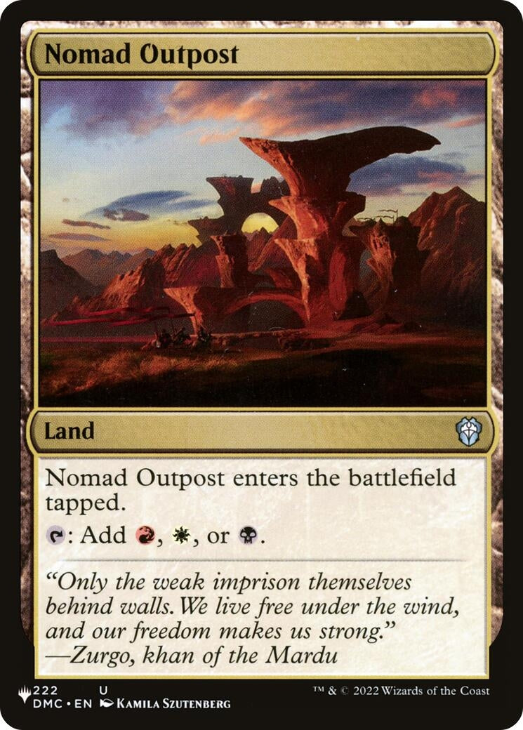 Image for Nomad Outpost (222/048) (The List Reprints) - Magic: The Gathering