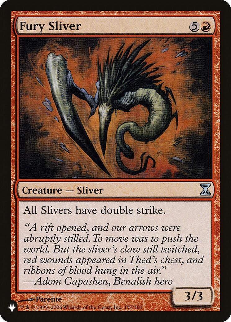 Fury Sliver (157/301) (The List Reprints)