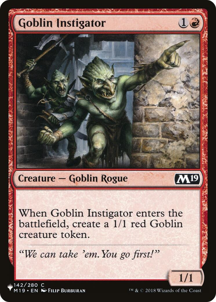 Goblin Instigator (142/280) (The List Reprints)