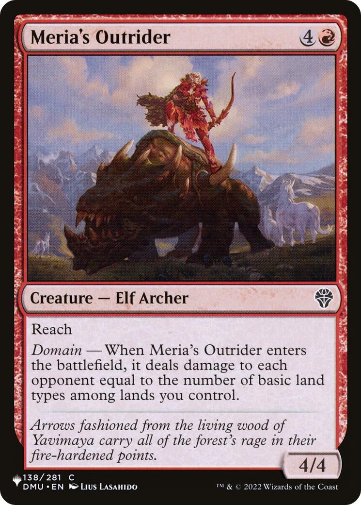 Meria's Outrider (138/281) (The List Reprints)