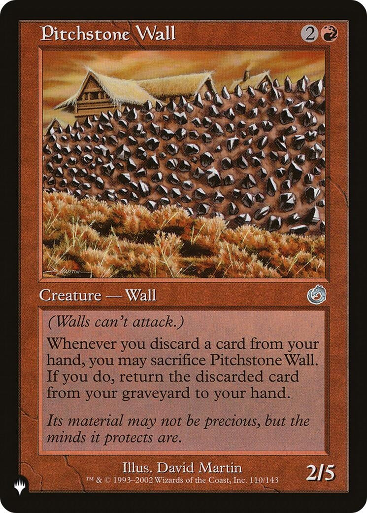 Image for Pitchstone Wall (110/143) (The List Reprints) - Magic: The Gathering