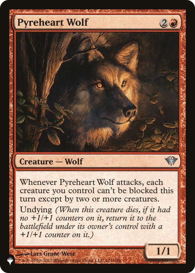 Pyreheart Wolf (101/158) (The List Reprints)