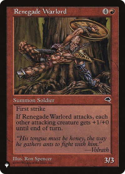 Renegade Warlord (The List Reprints)