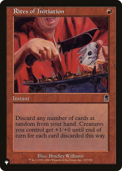 Rites of Initiation (217/350) (The List Reprints)