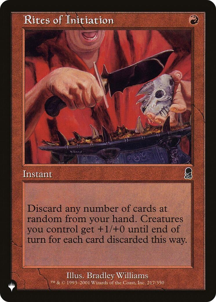 Rites of Initiation (217/350) (The List Reprints)
