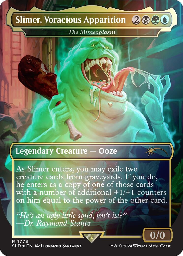 Slimer, Voracious Apparition - The Mimeoplasm (Rainbow Foil) (1773) (Secret Lair Drop Series)