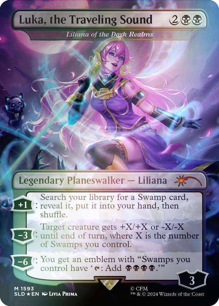 Luka, the Traveling Sound - Liliana of the Dark Realms (Rainbow Foil) (1593) (Secret Lair Drop Series)