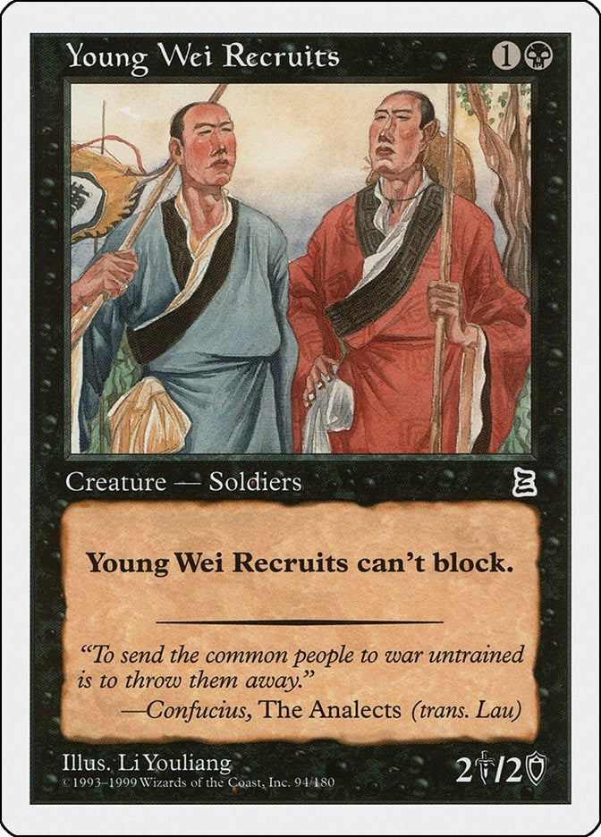 Image for Young Wei Recruits (94) - Magic: The Gathering