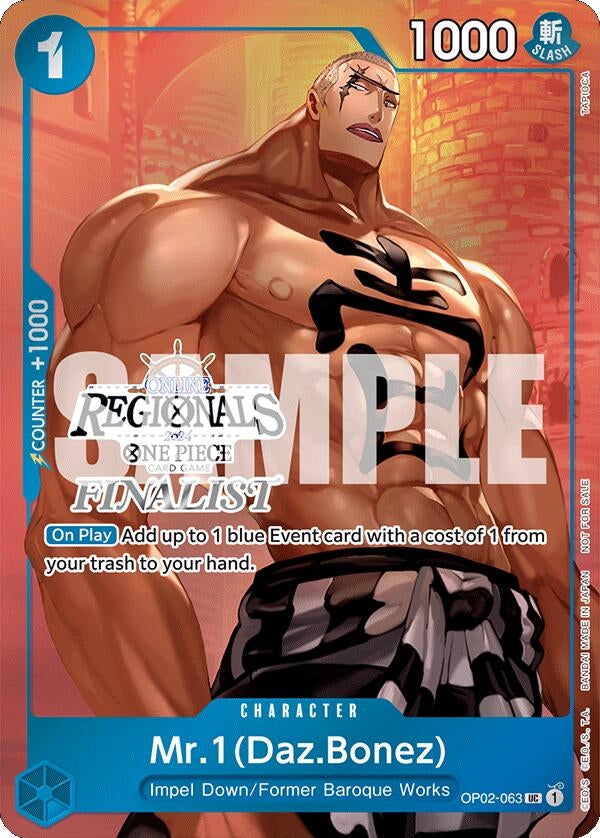 Image for Mr.1 (Daz.Bonez) (Online Regional 2024 Vol. 3) [Finalist] (OP02-063) (One Piece Promotion Cards) - One Piece Card Game