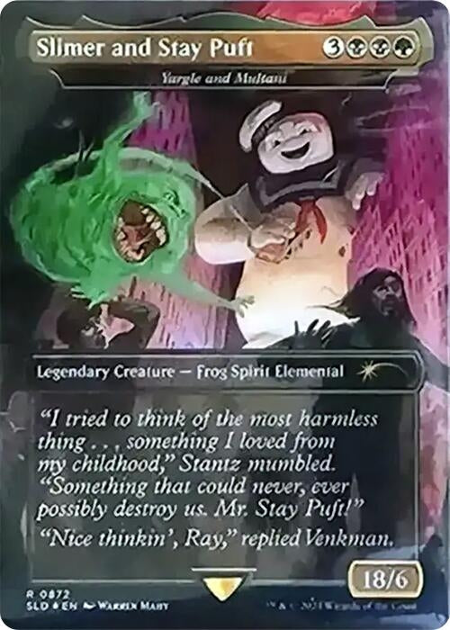 Slimer and Stay Puft - Yargle and Multani (Rainbow Foil) (872) (Secret Lair Drop Series)