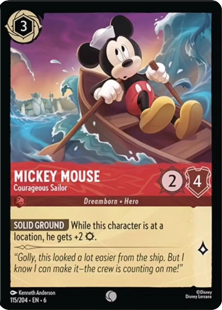 Mickey Mouse - Courageous Sailor (115/204) (Azurite Sea)