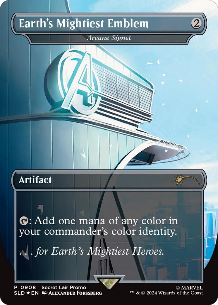 Earth's Mightiest Emblem - Arcane Signet (Rainbow Foil) (908) (Secret Lair Drop Series)