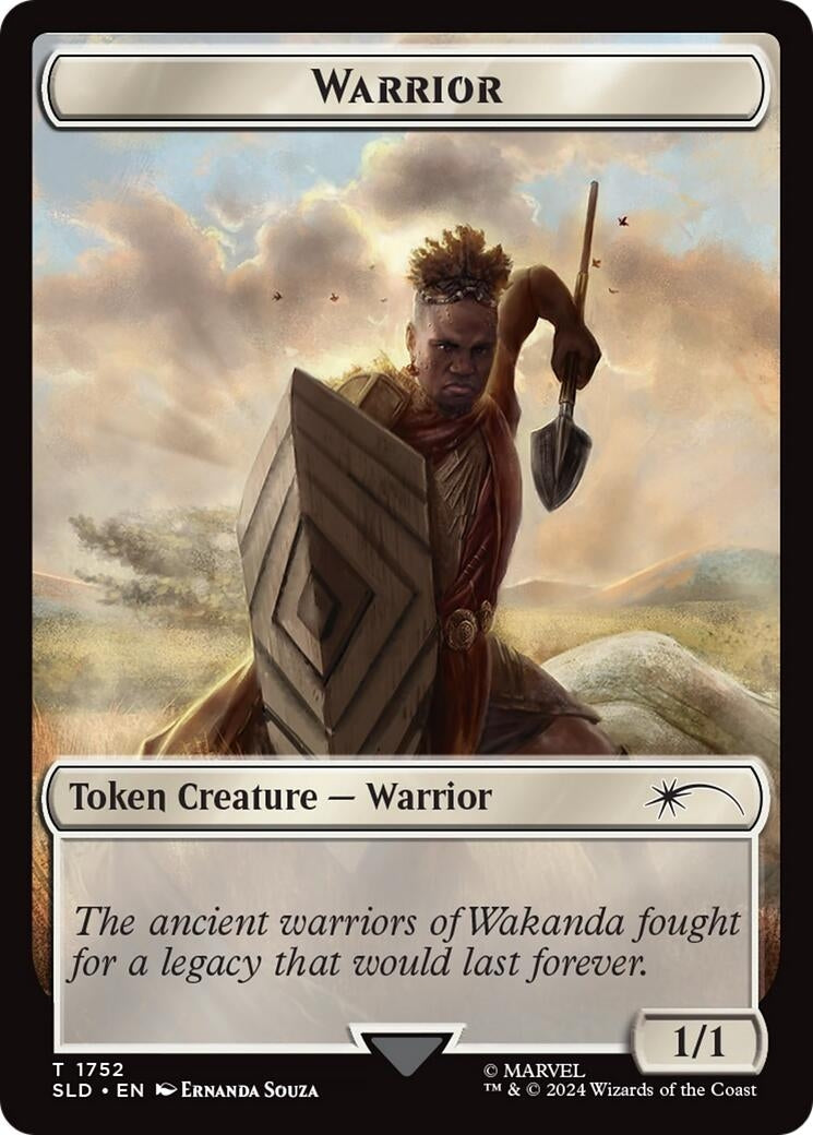 Image for Warrior Token (Rainbow Foil) (1752) - Magic: The Gathering