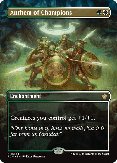 Anthem of Champions (Borderless) (344) (Foundations) (FDN)